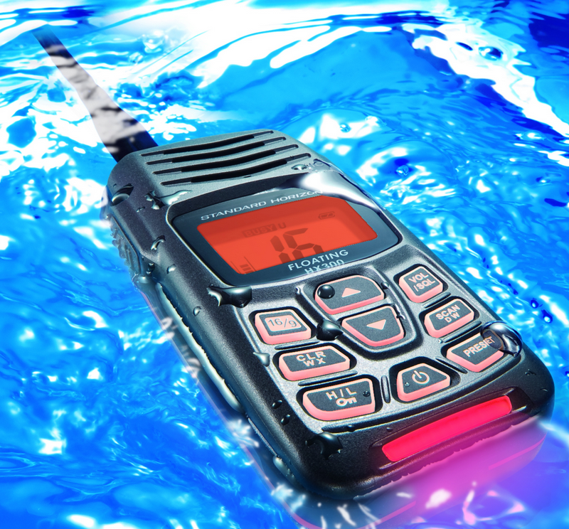 Standard Horizon VHF Marine handheld radios built by Standard Horizon